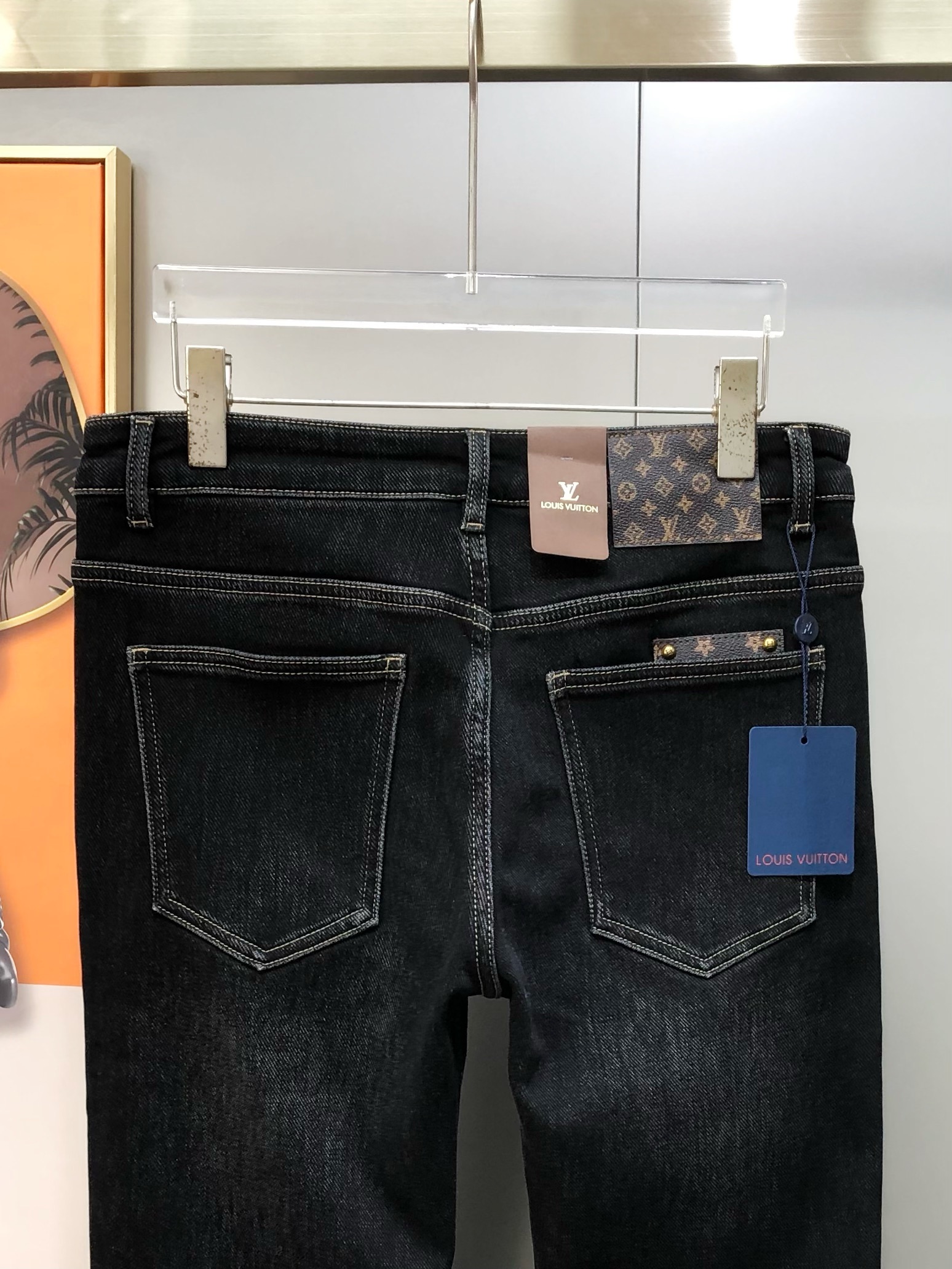 Louis Vuitton Male Jeans Cotton Fleece Lined L