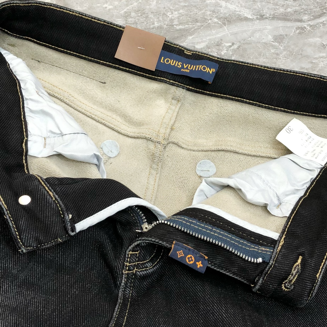 Louis Vuitton Male Jeans Cotton Fleece Lined L