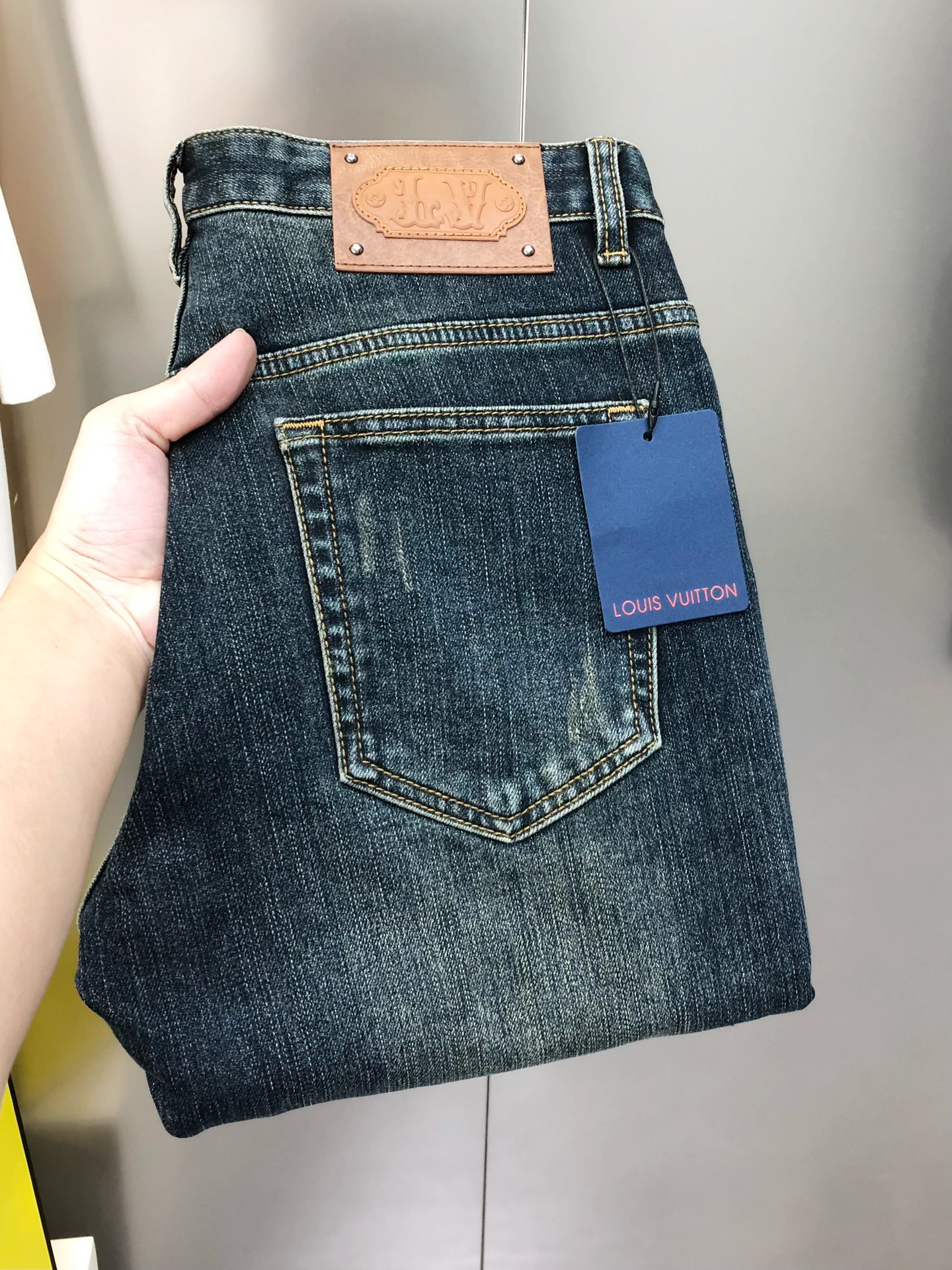 Louis Vuitton Male Jeans Cotton Fleece Lined L