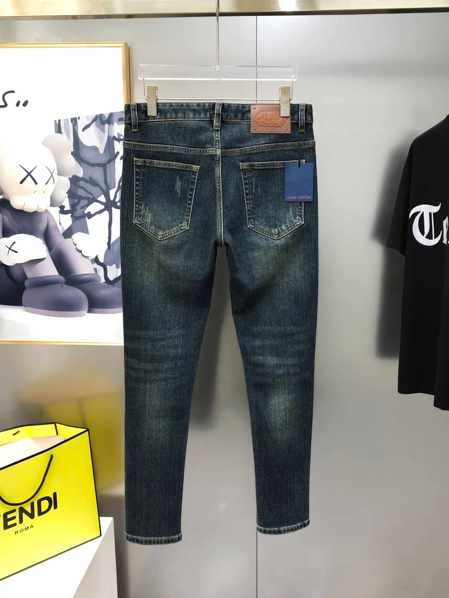 Louis Vuitton Male Jeans Cotton Fleece Lined L