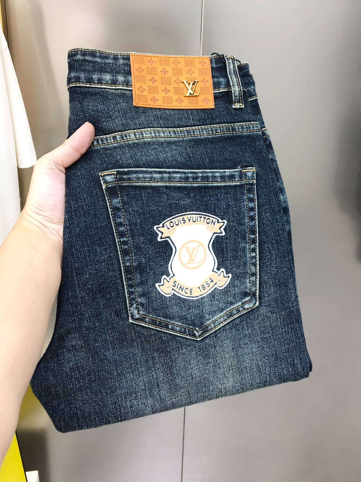 Louis Vuitton Male Jeans Cotton Slim Fit L