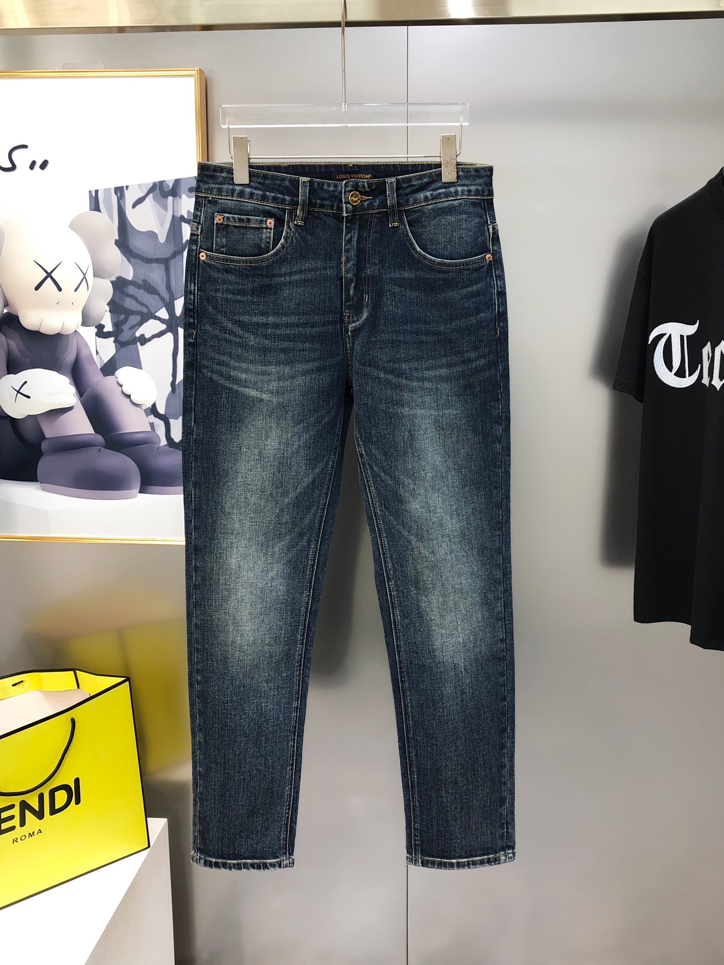 Louis Vuitton Male Jeans Cotton Slim Fit L