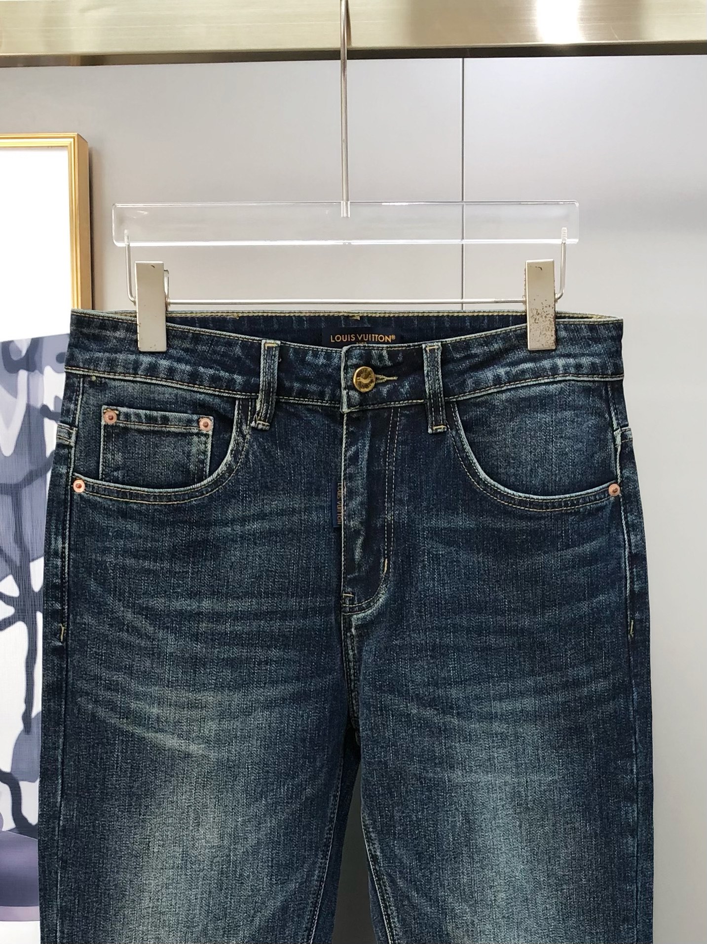 Louis Vuitton Male Jeans Cotton Slim Fit L