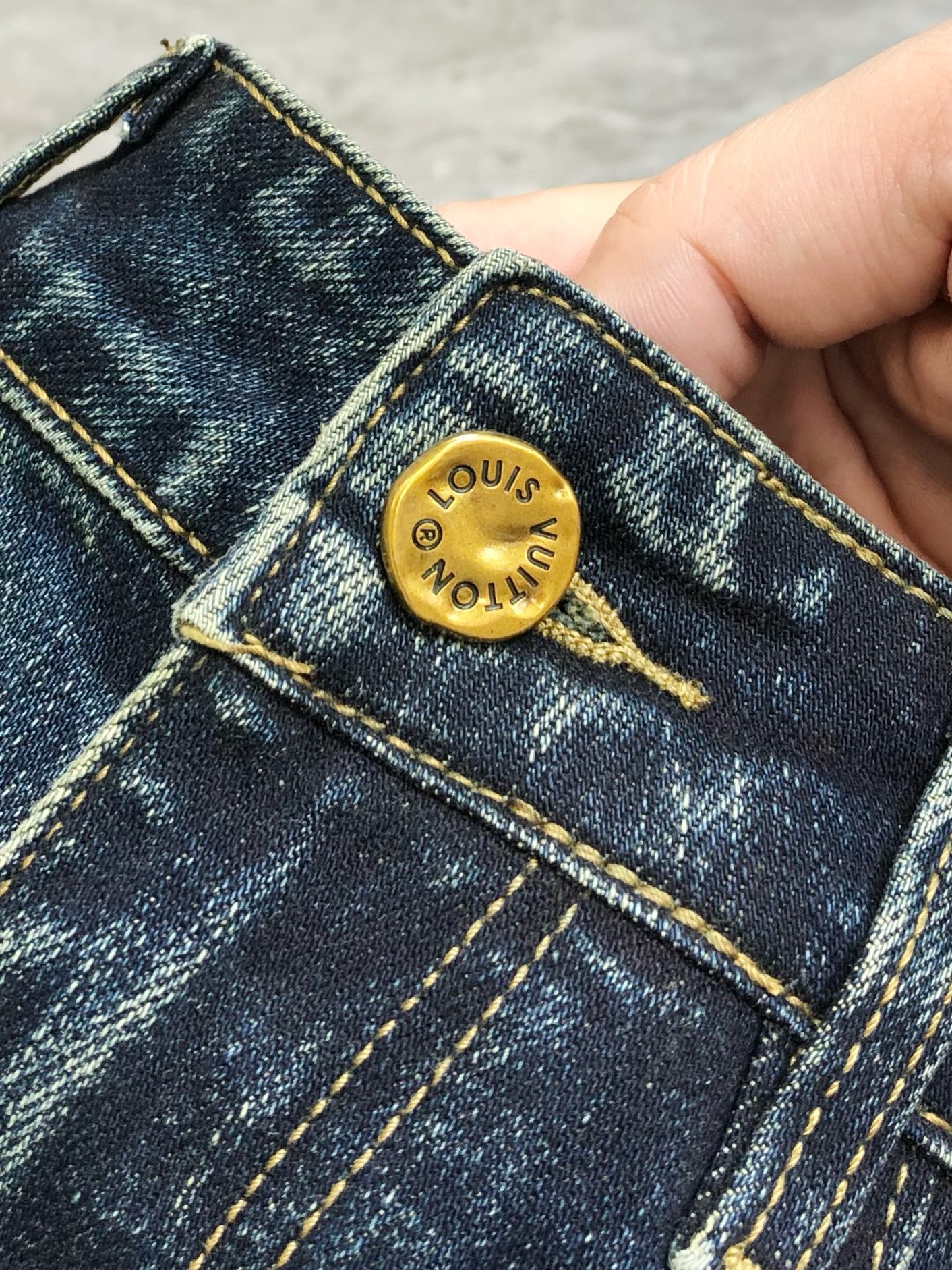 Louis Vuitton Male Jeans Cotton Slim Fit L