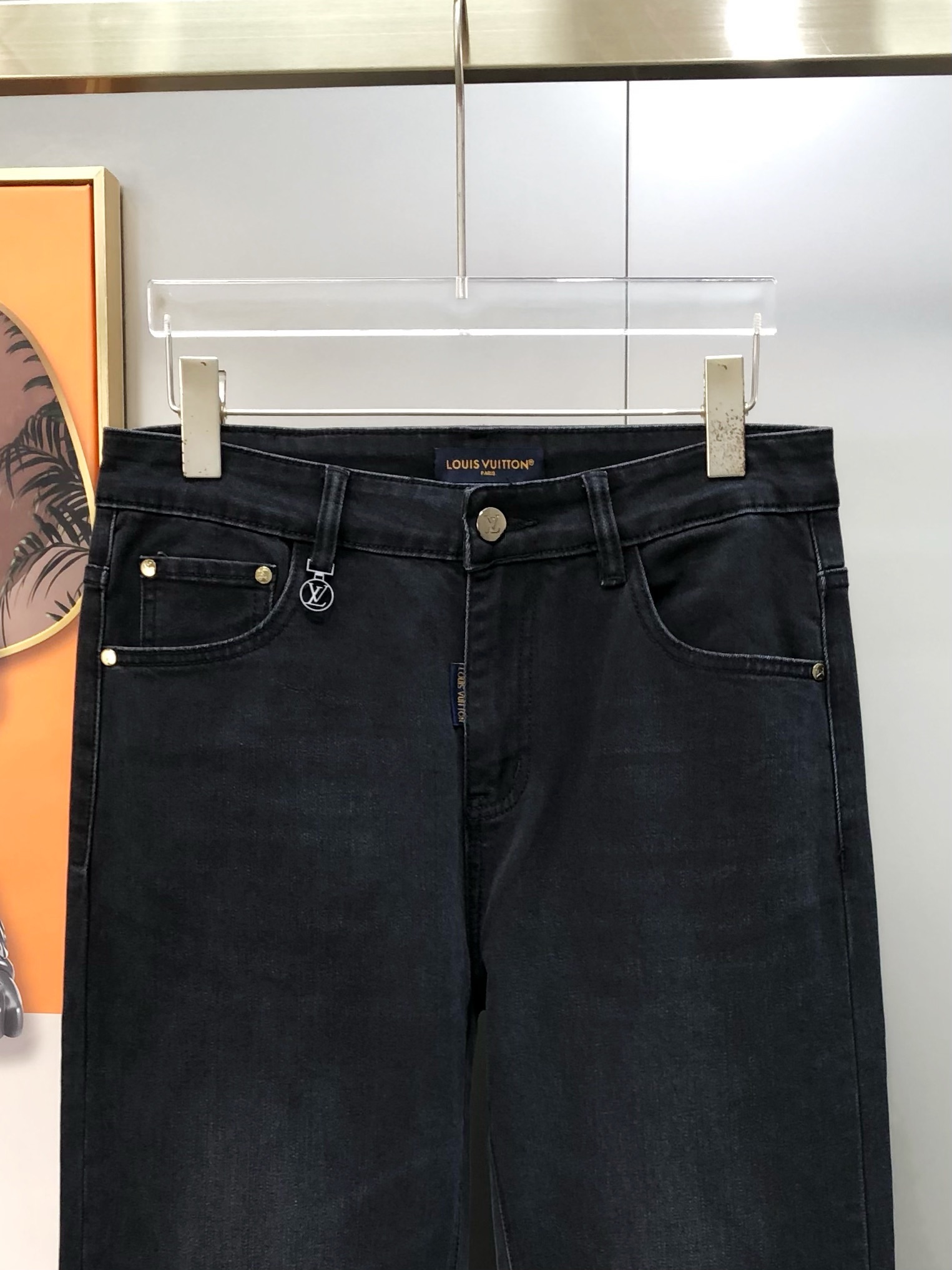 Louis Vuitton Male Jeans Cotton Loose Fit L-38