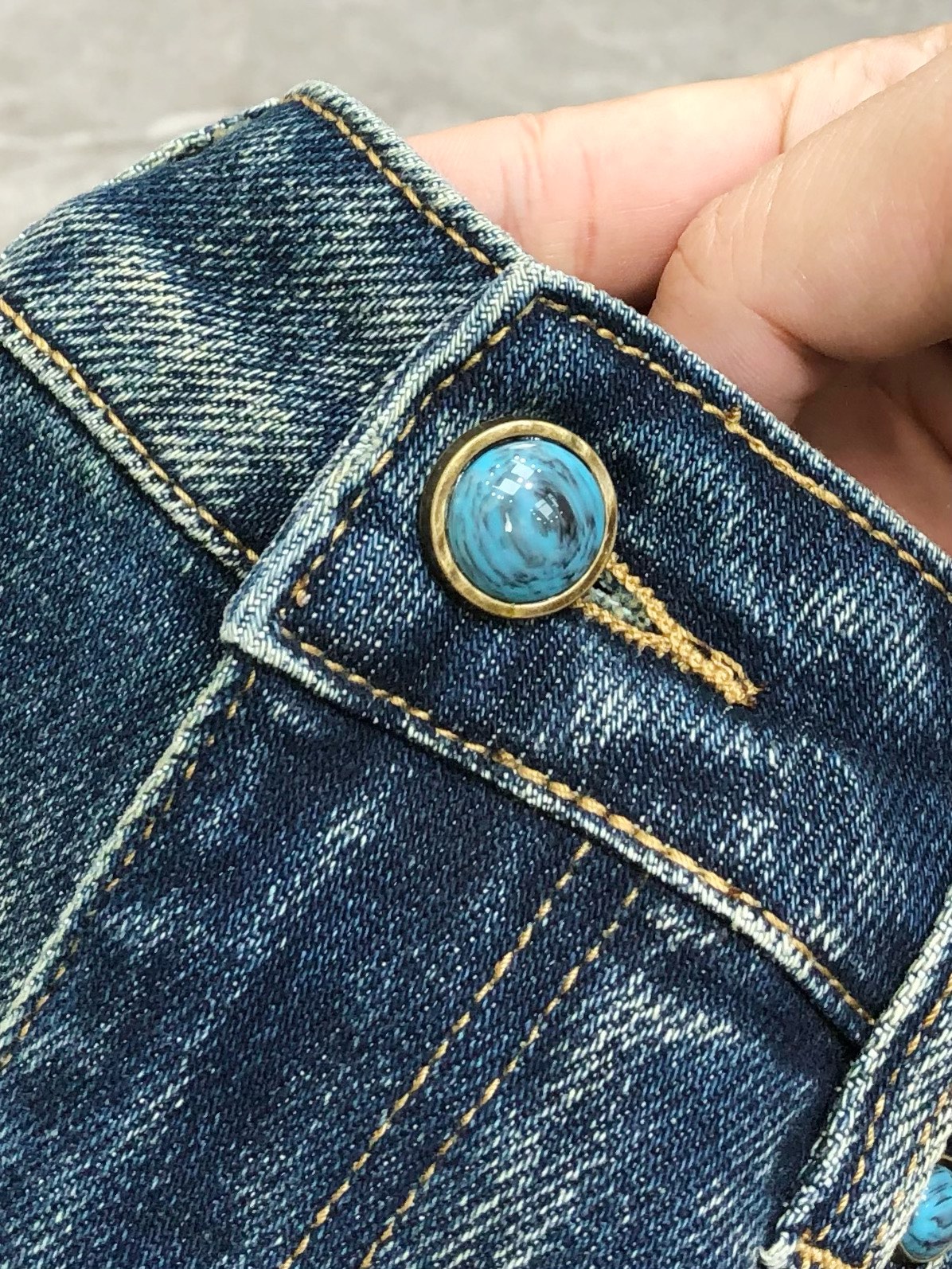 Louis Vuitton Male Jeans Cotton Loose Fit L-38