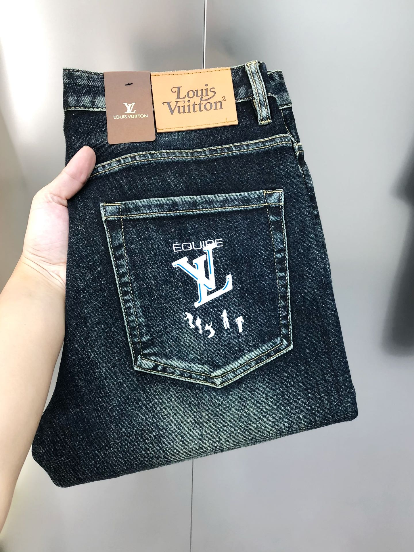 Louis Vuitton Male Jeans Cotton Slim Fit L