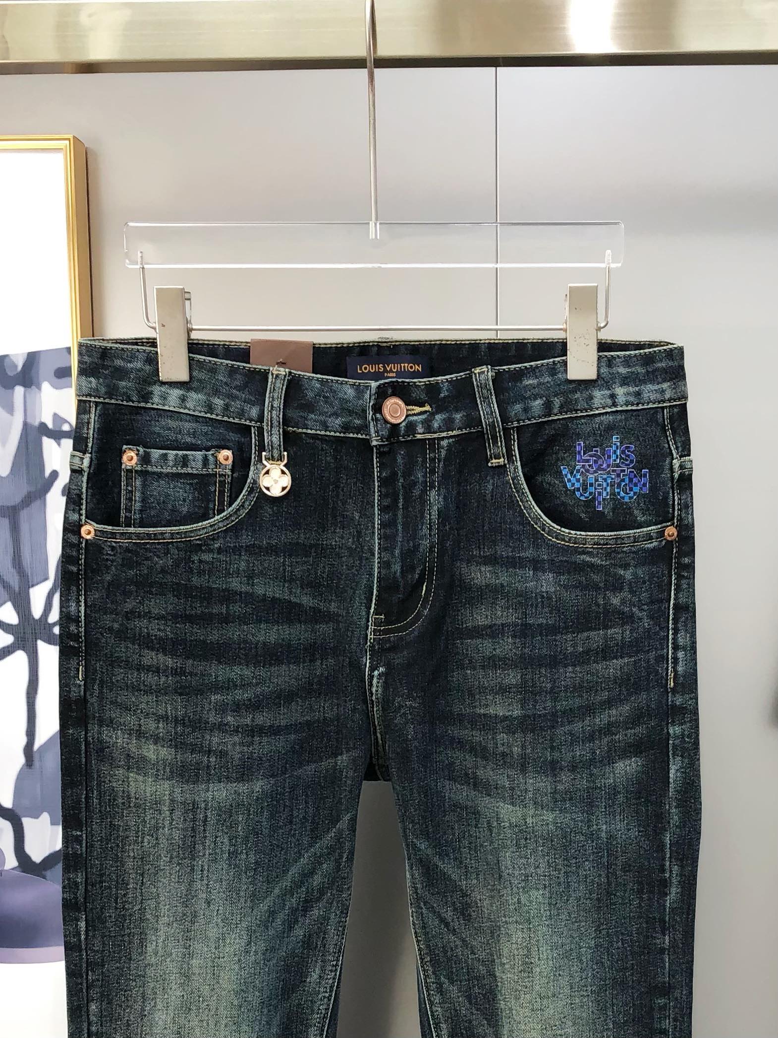 Louis Vuitton Male Jeans Cotton Slim Fit L