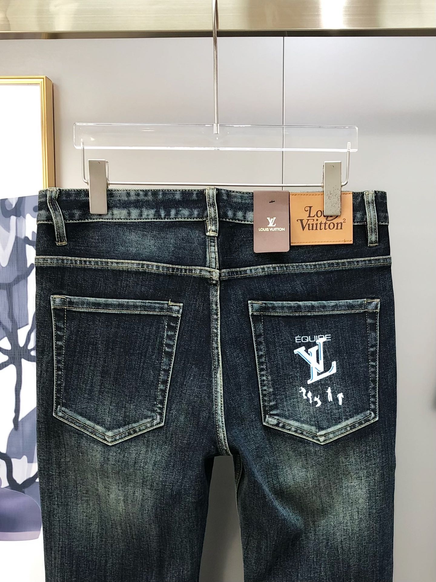 Louis Vuitton Male Jeans Cotton Slim Fit L