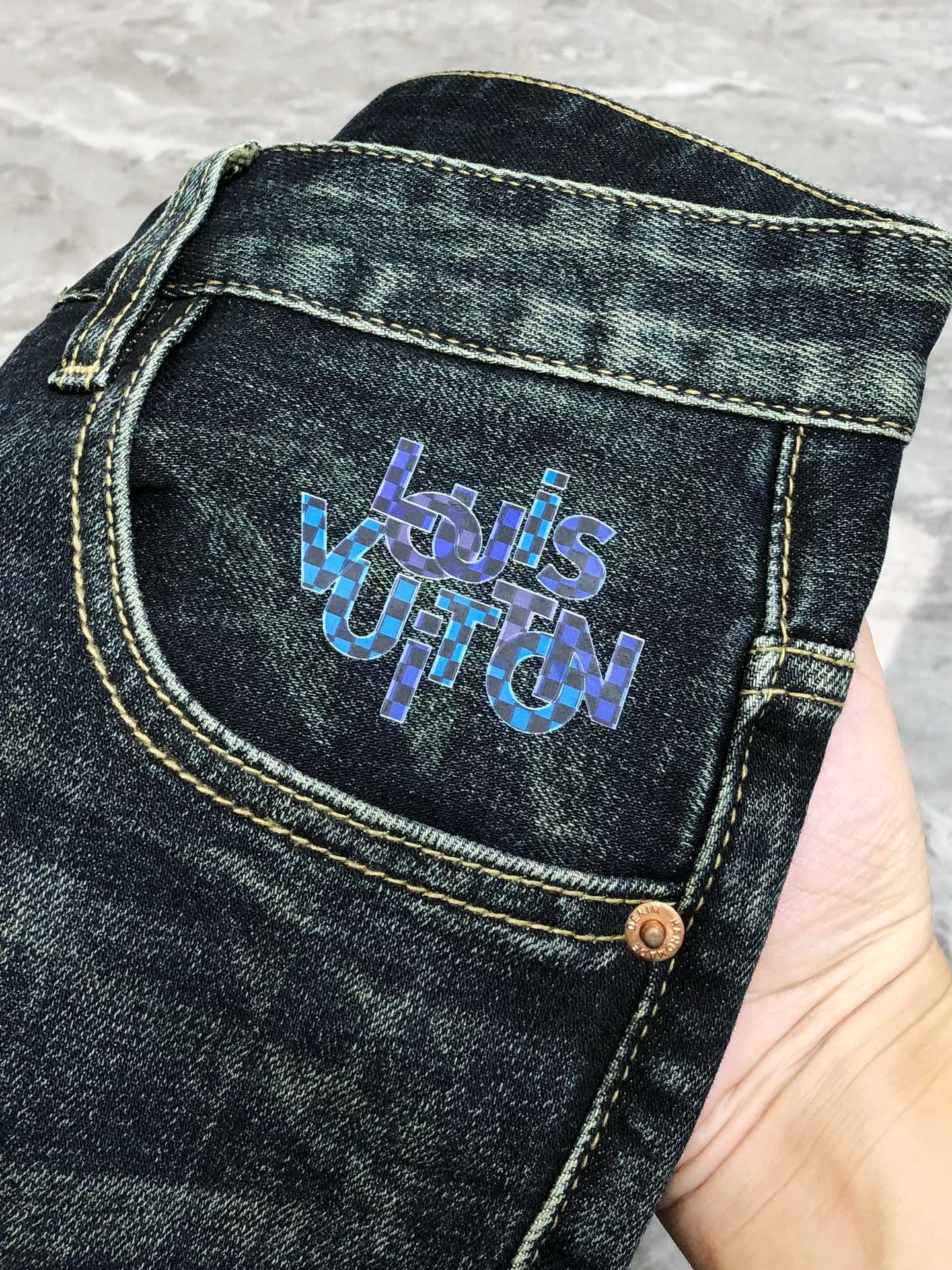 Louis Vuitton Male Jeans Cotton Slim Fit L