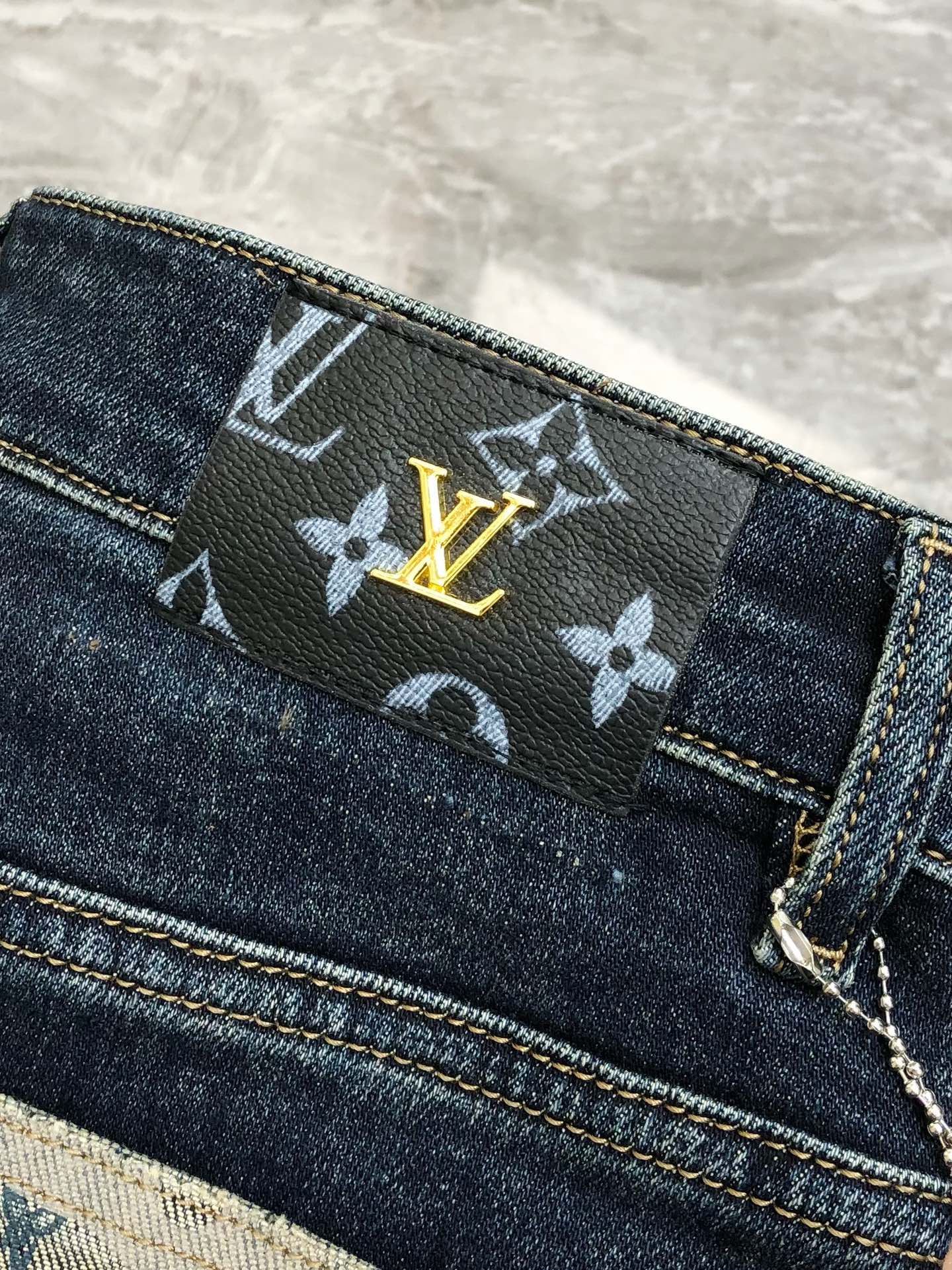 Louis Vuitton Male Jeans Cotton Printed L