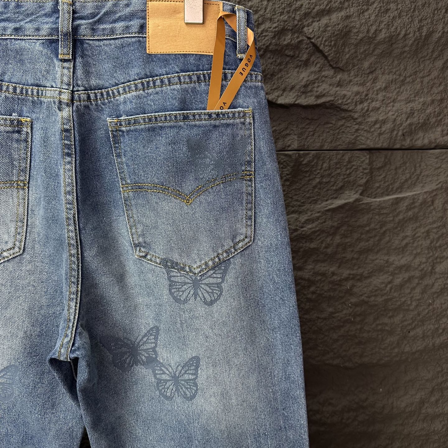 Chrome Hearts Couple Jeans Blue Printed