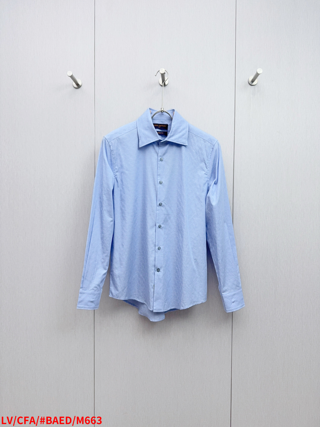 Louis Vuitton Couple Shirt Cotton Blue Loose Fit S-m-l