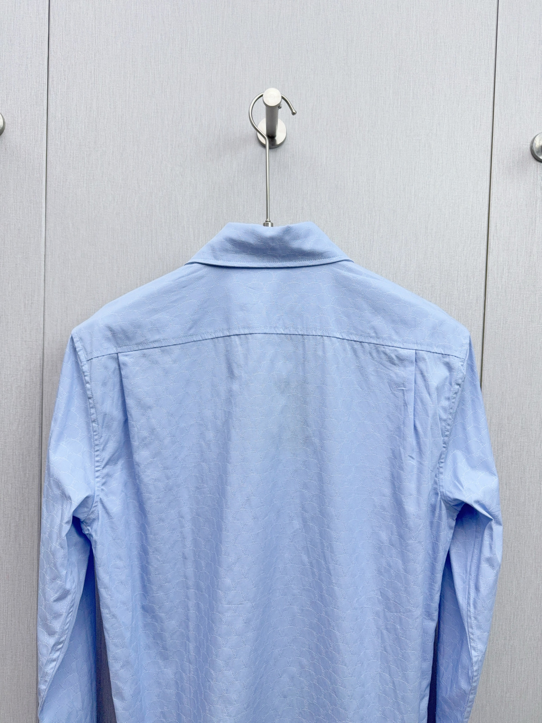 Louis Vuitton Couple Shirt Cotton Blue Loose Fit S-m-l