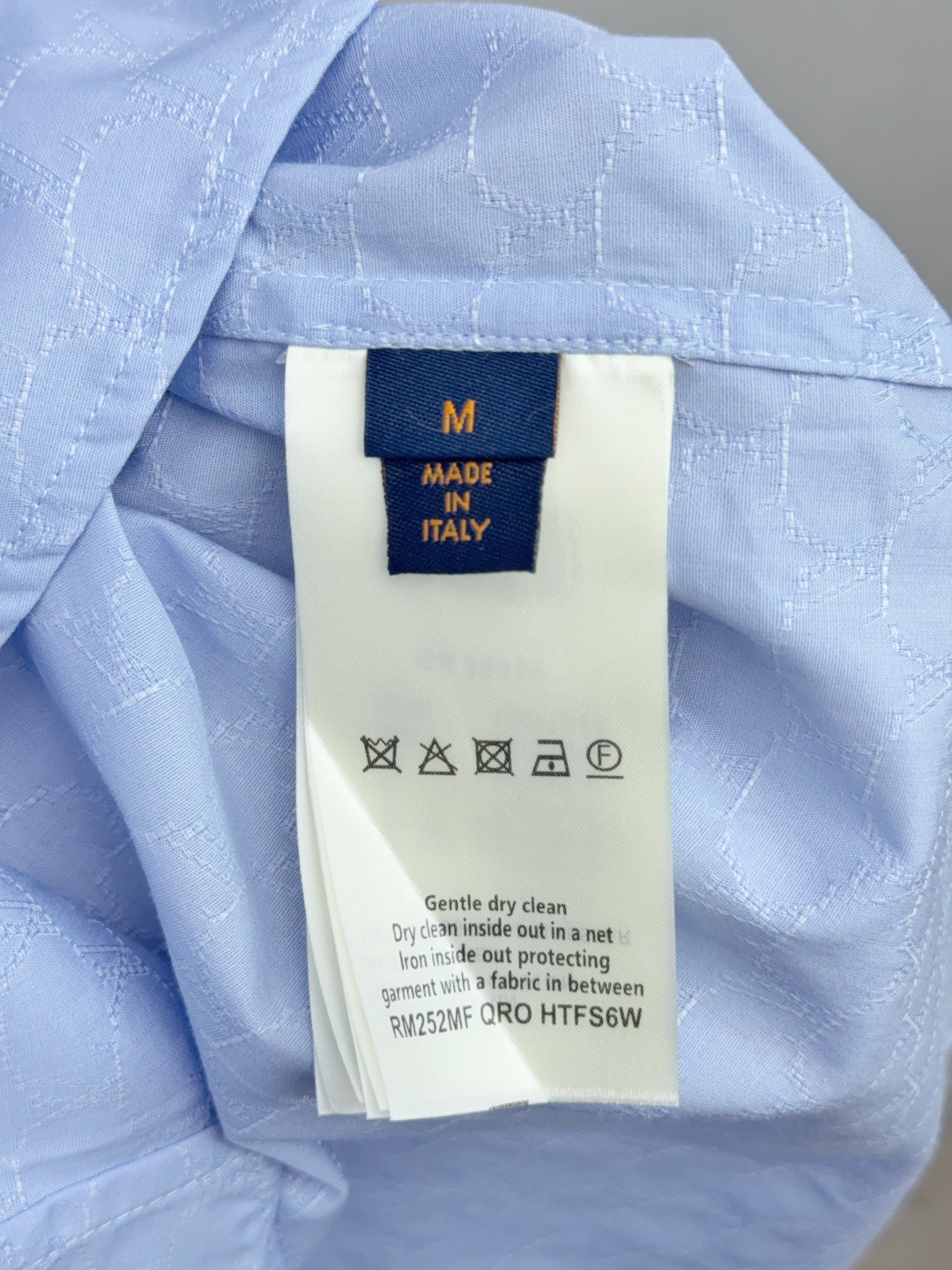 Louis Vuitton Couple Shirt Cotton Blue Loose Fit S-m-l