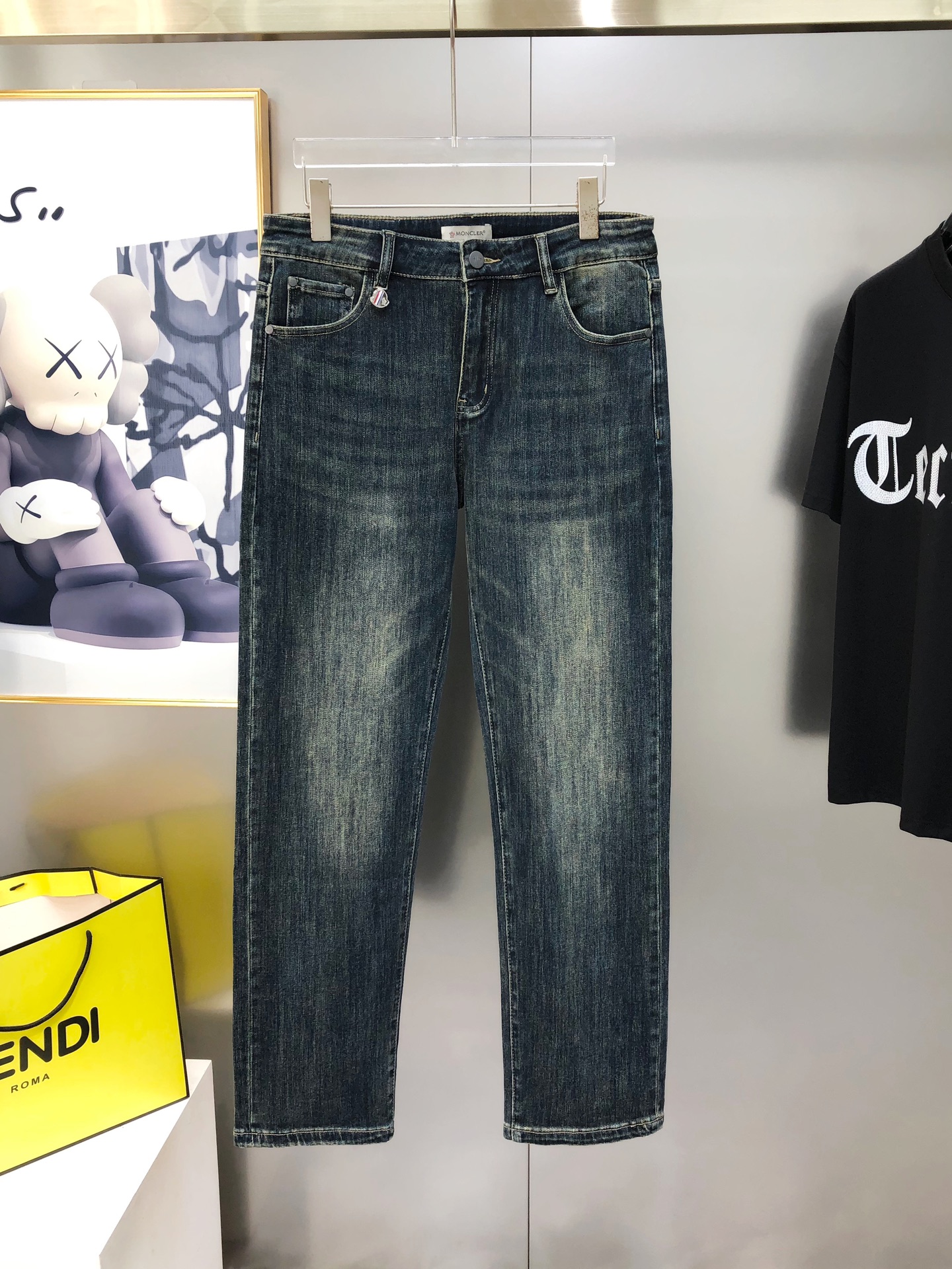 Moncler Male Jeans Cotton Loose Fit M-l-38