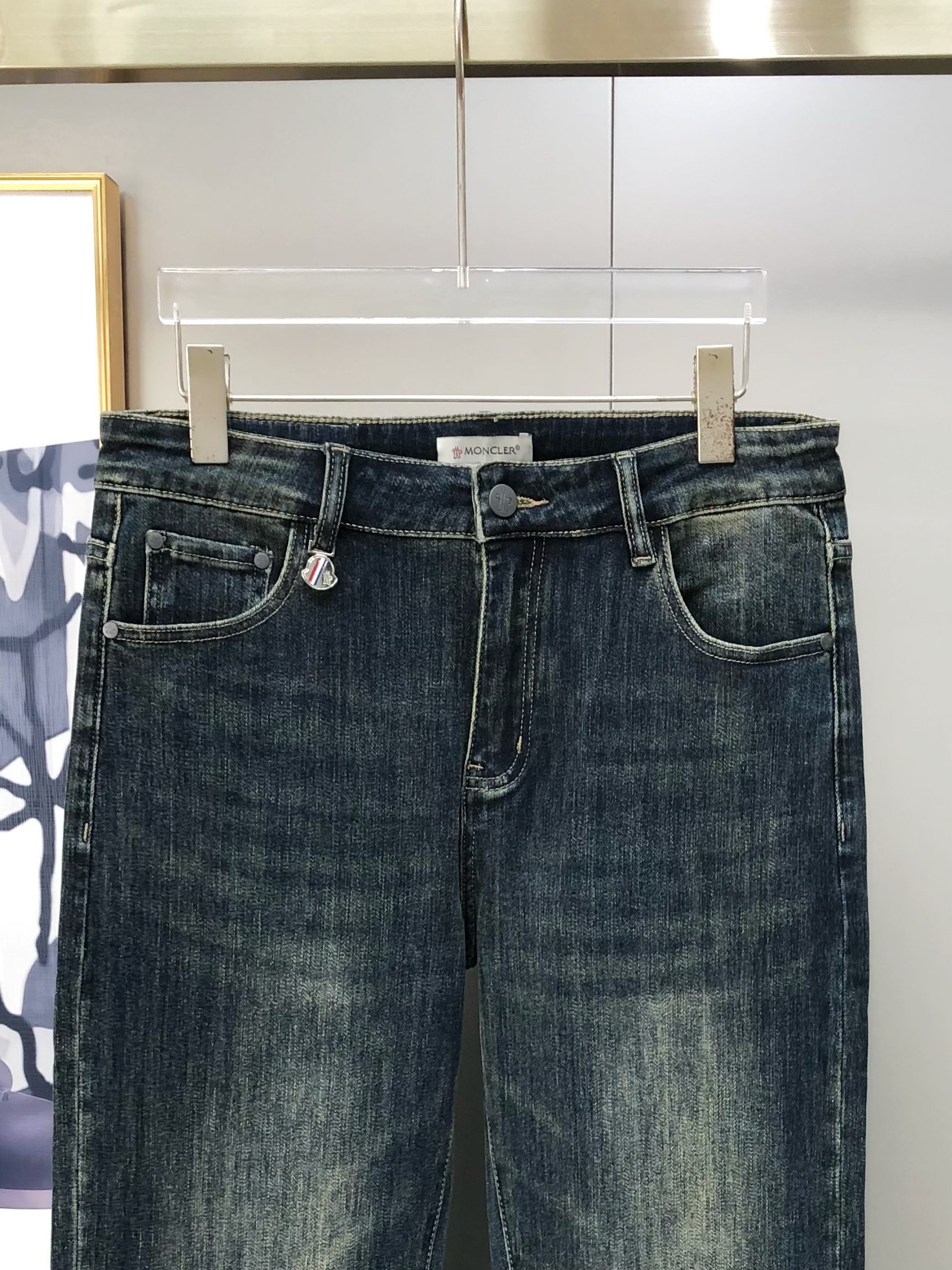 Moncler Male Jeans Cotton Loose Fit M-l-38