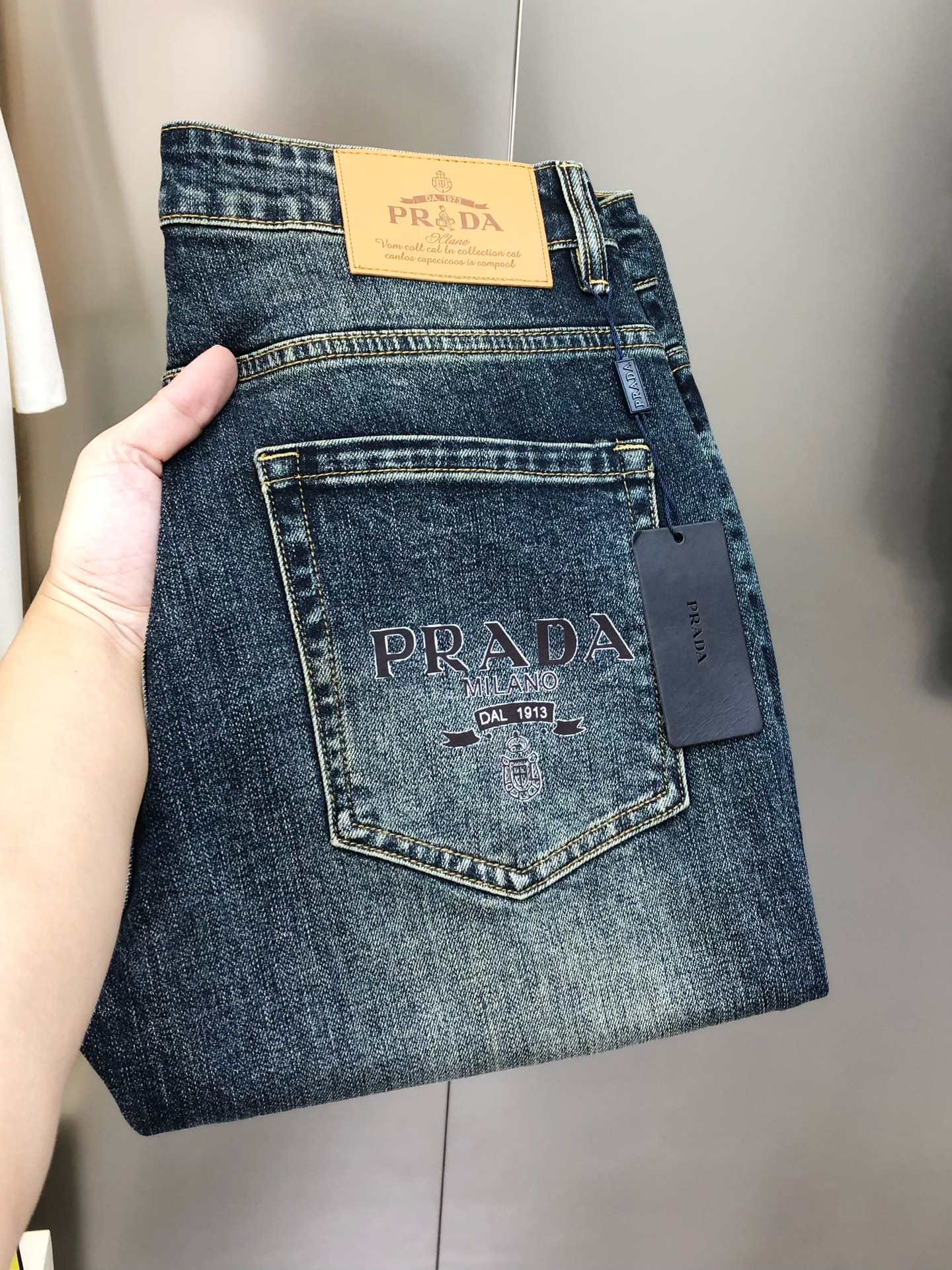 Prada Male Jeans Cotton Slim Fit L