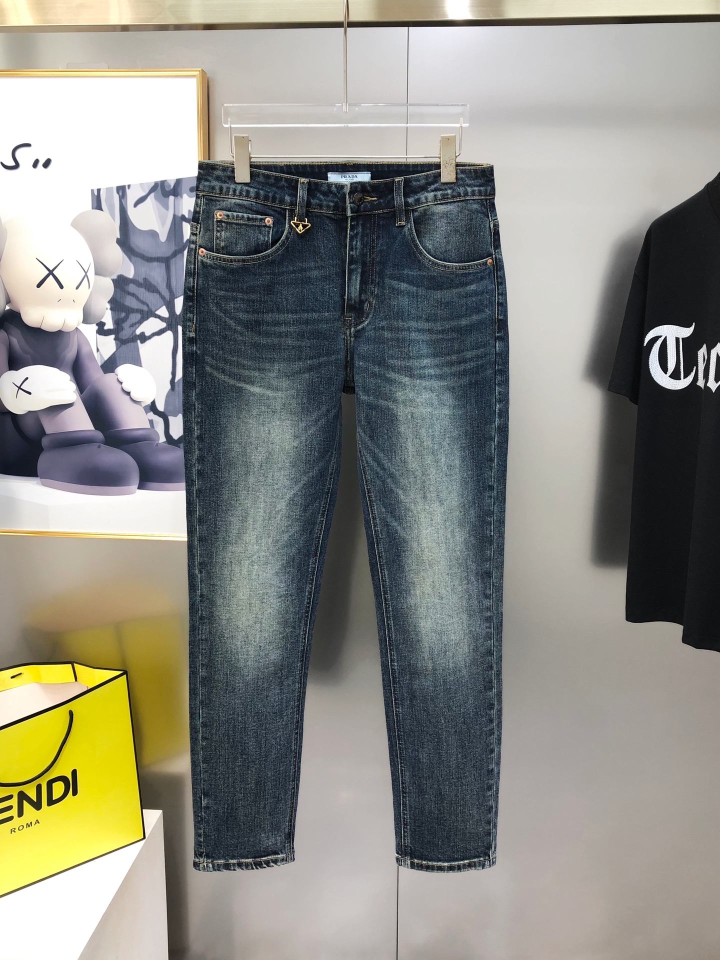 Prada Male Jeans Cotton Slim Fit L