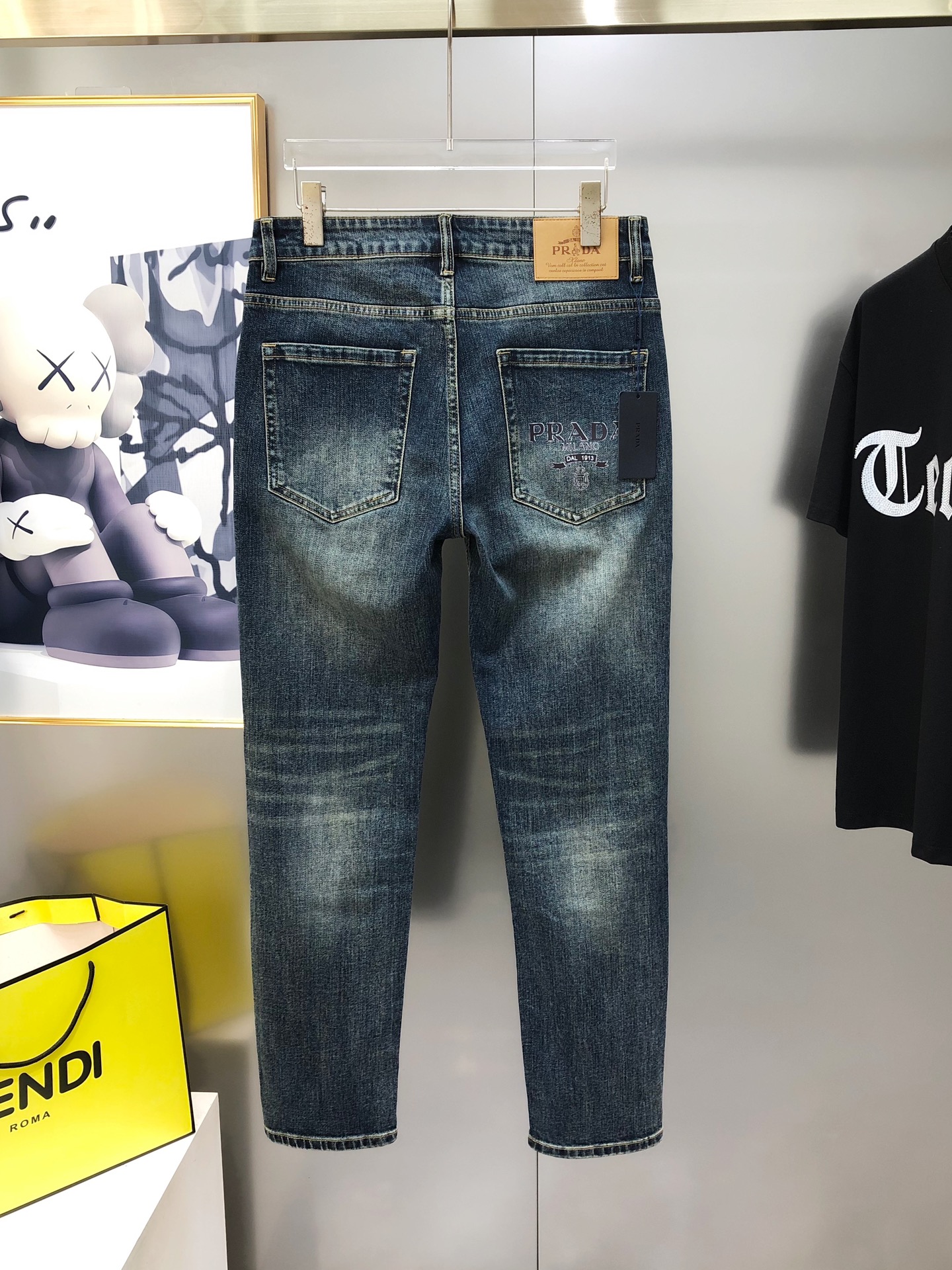Prada Male Jeans Cotton Slim Fit L