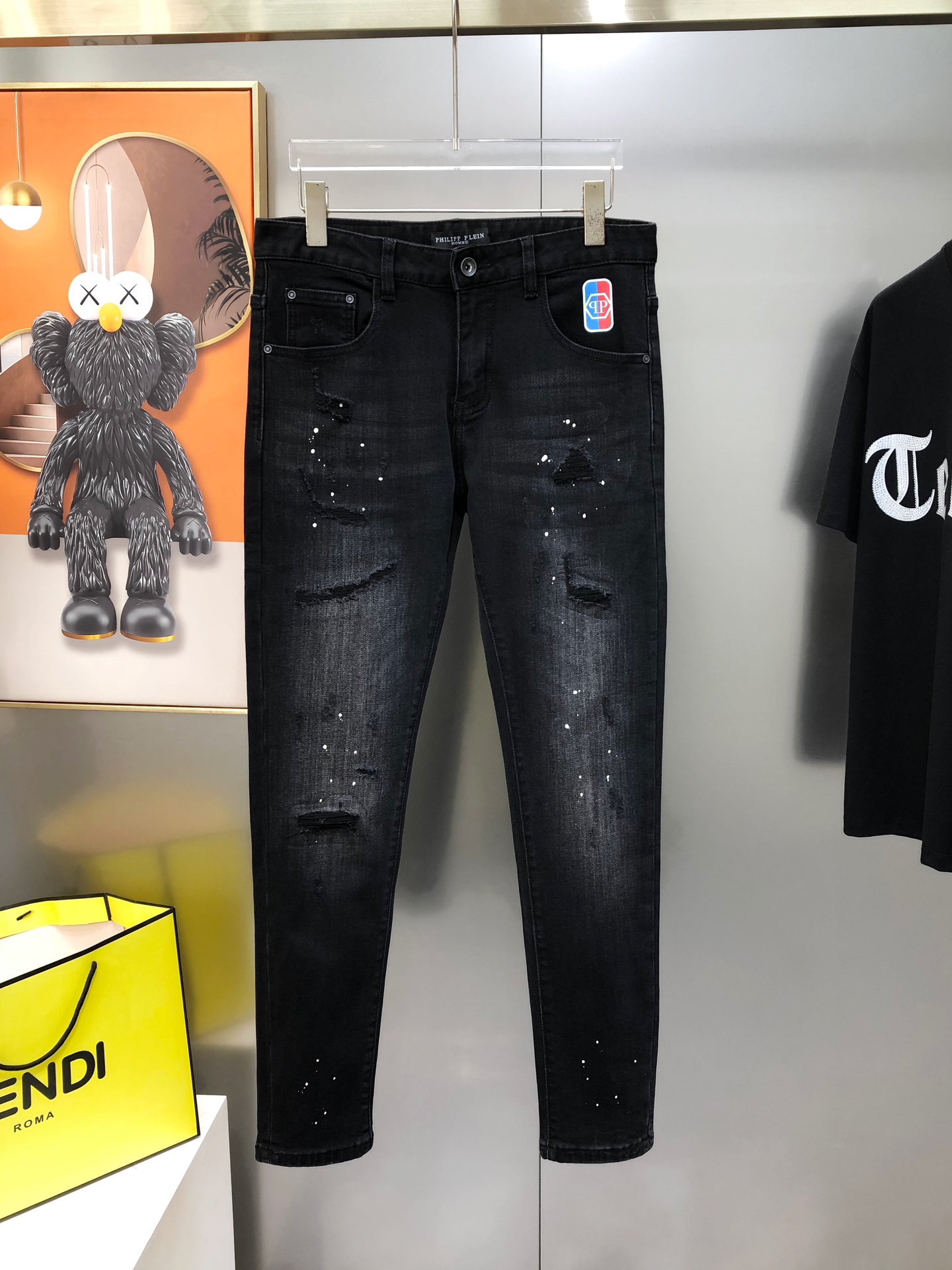 Male Jeans Cotton Fleece Lined