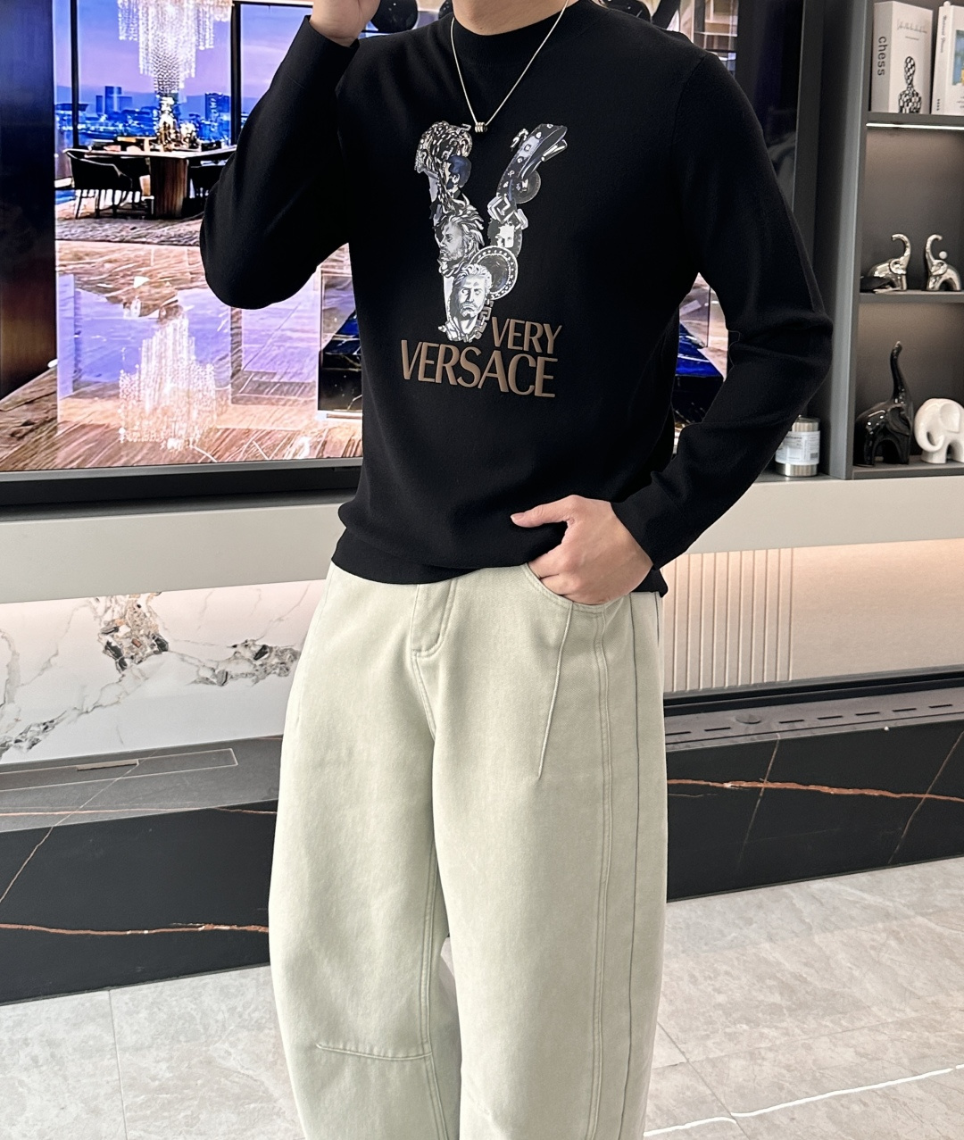 Versace Basic Clothing Knitted Printed M-xxxl