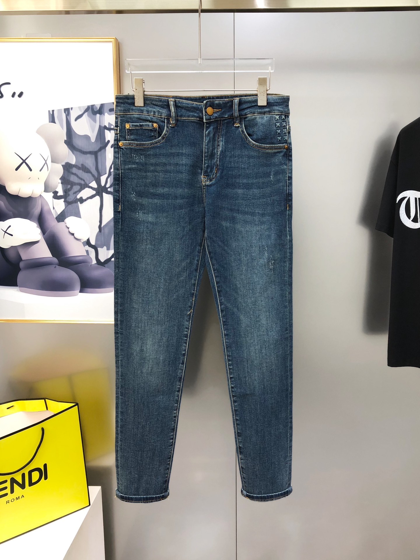 Valentino Male Jeans Cotton Slim Fit L