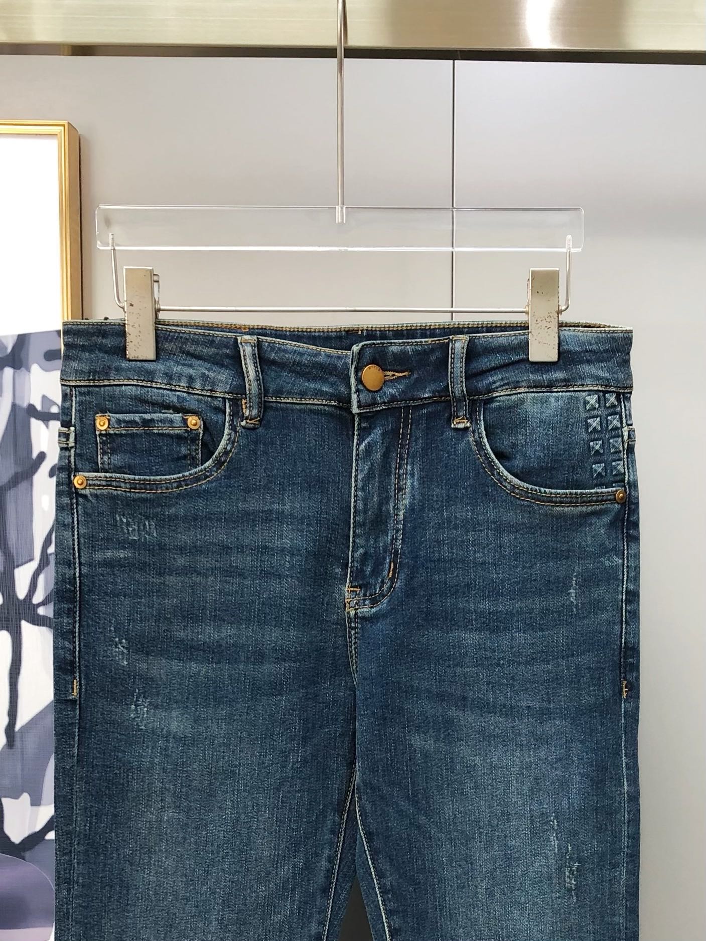 Valentino Male Jeans Cotton Slim Fit L