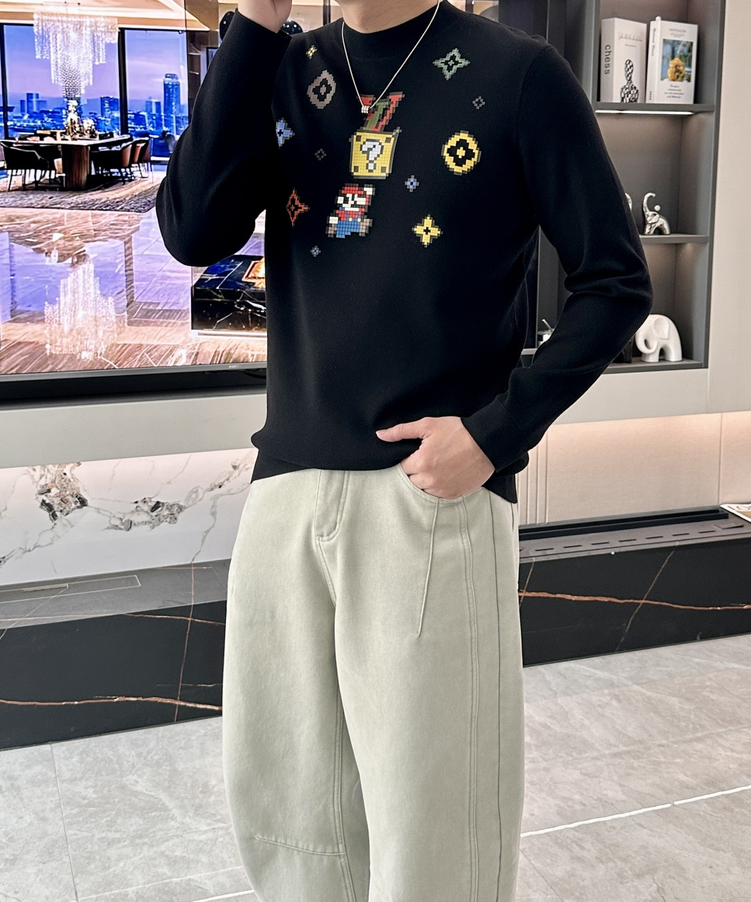 Louis Vuitton Jacket Knitted Printed M-l-xxxl