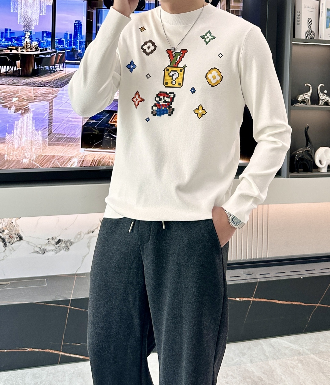 Louis Vuitton Jacket Knitted Printed M-l-xxxl