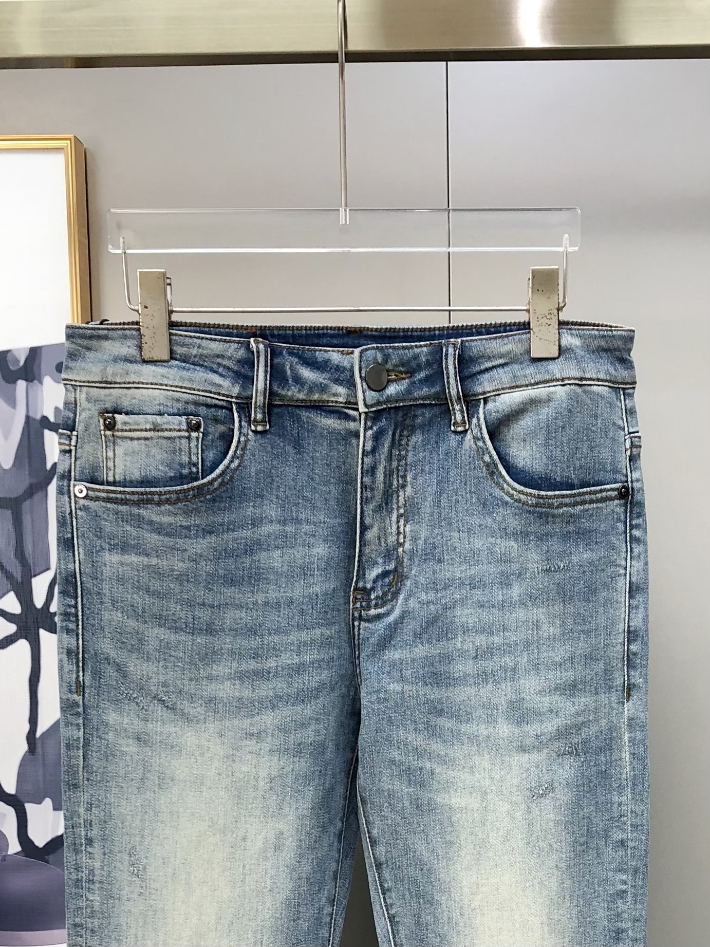 Male Jeans Cotton Slim Fit L