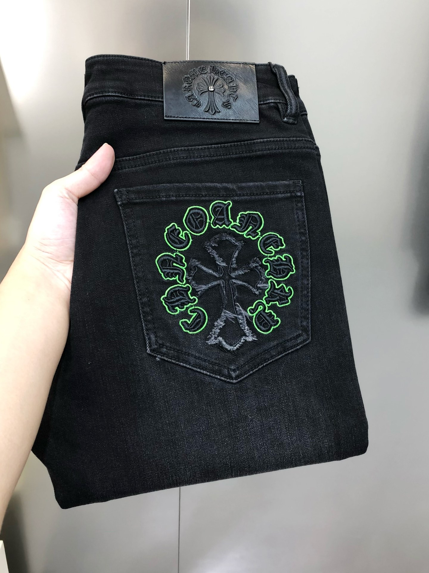 Chrome Hearts Male Jeans Cotton Slim Fit L