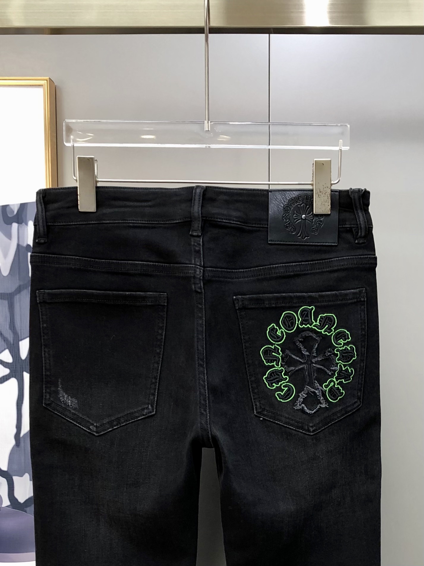 Chrome Hearts Male Jeans Cotton Slim Fit L