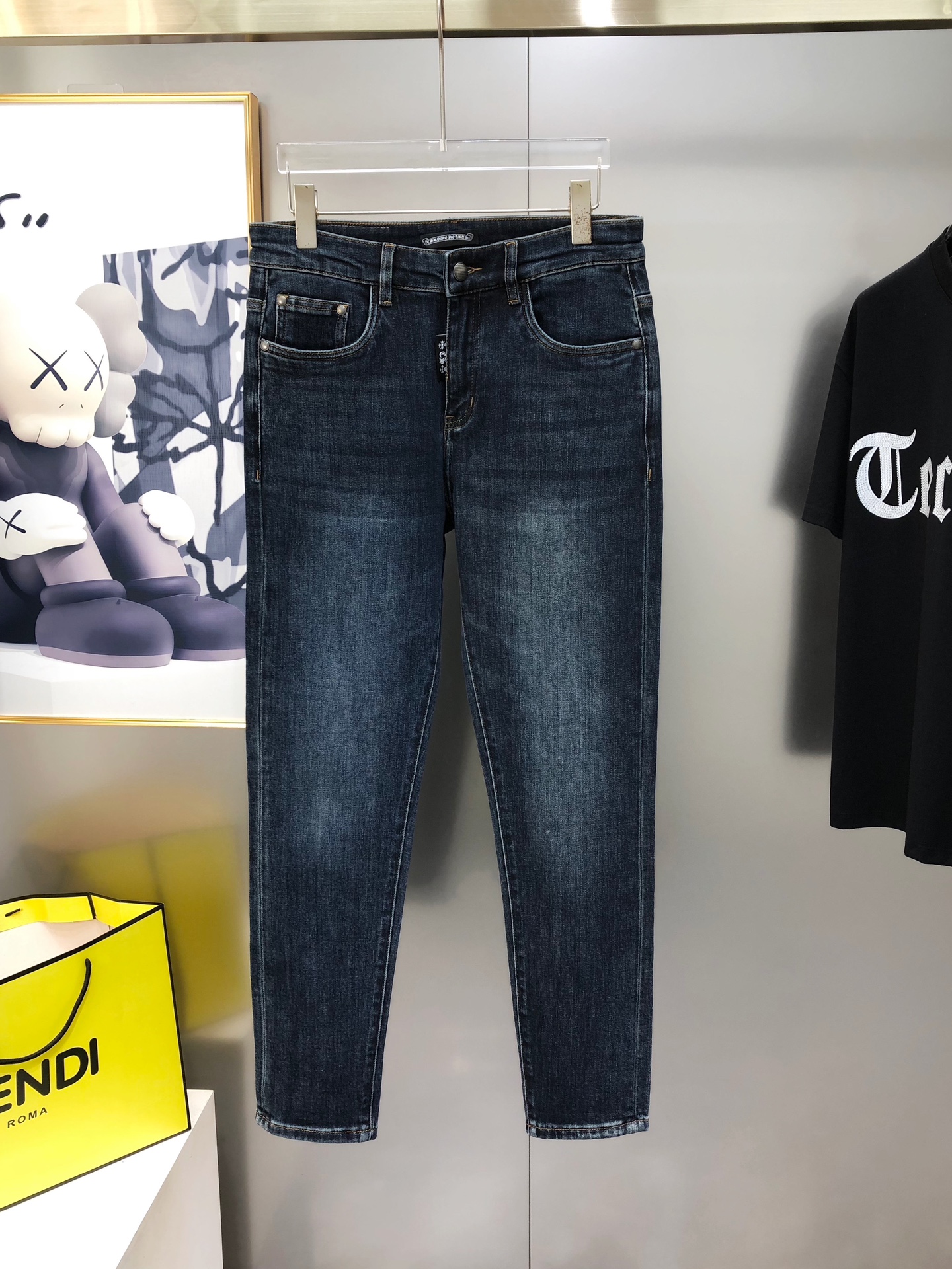 Chrome Hearts Male Jeans Cotton Slim Fit L