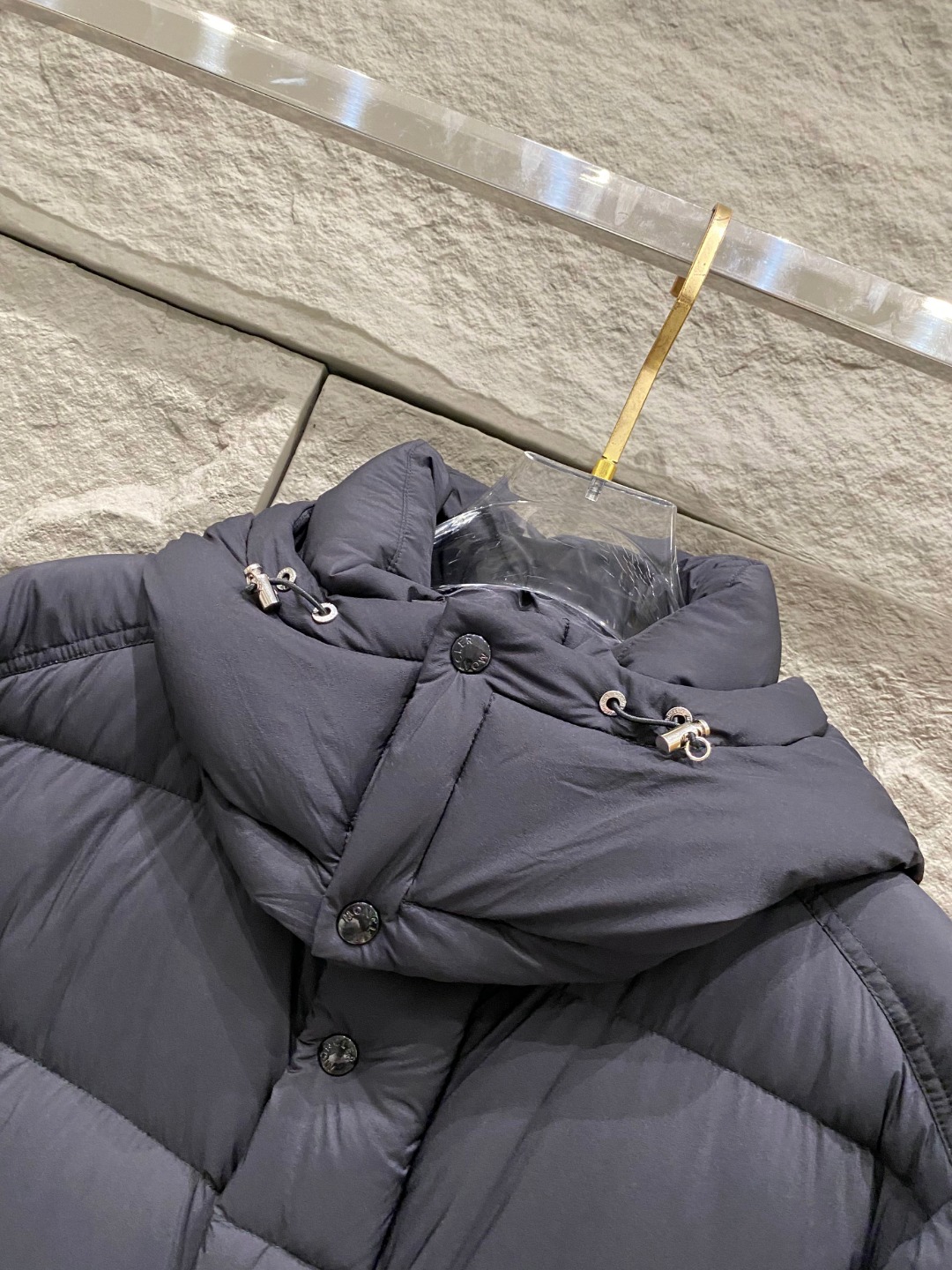 Moncler Down Jacket Polyester Black S-m-l
