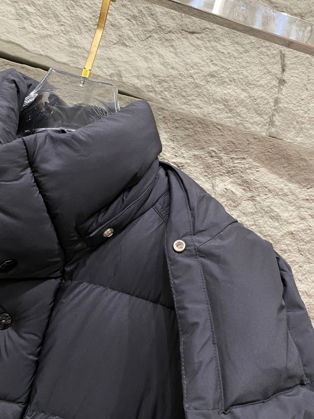 Moncler Down Jacket Polyester Black S-m-l