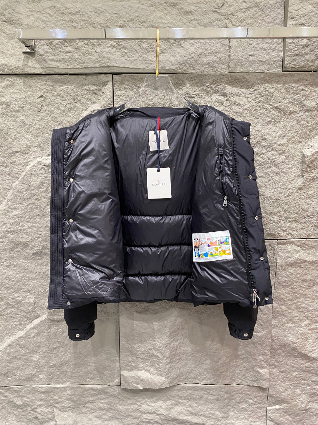 Moncler Down Jacket Polyester Black S-m-l