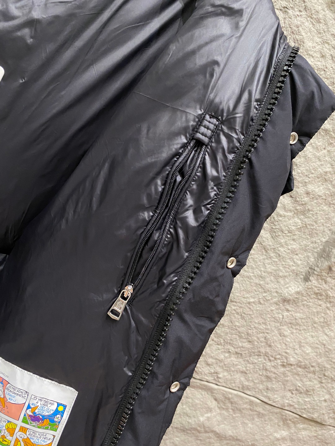 Moncler Down Jacket Polyester Black S-m-l