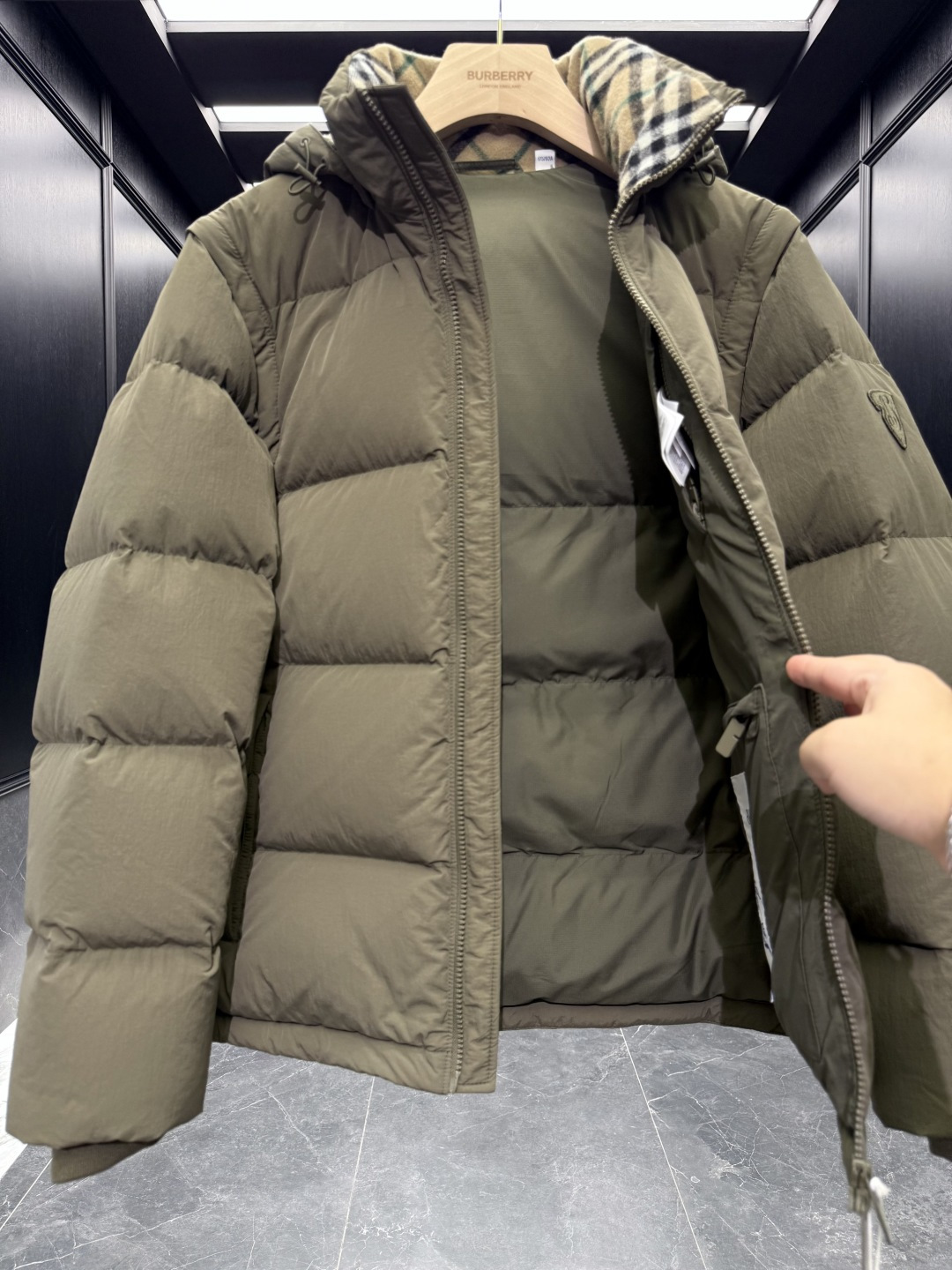 Burberry Vest Wool Black Hooded S-xxl