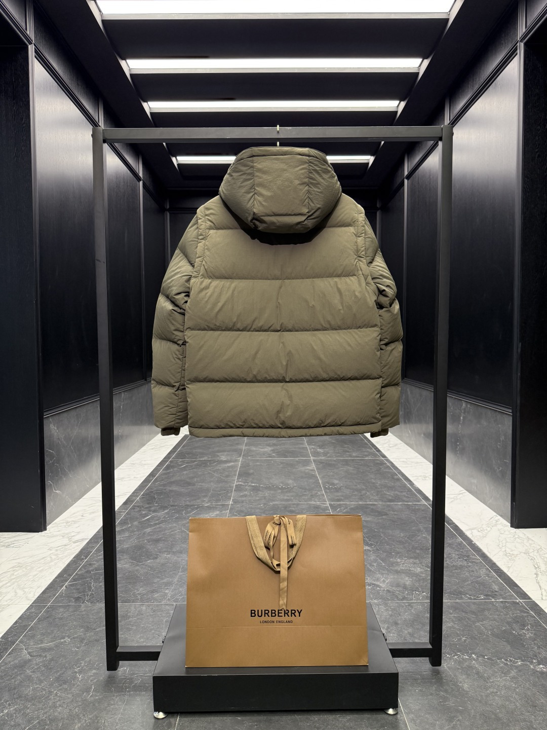 Burberry Vest Wool Black Hooded S-xxl