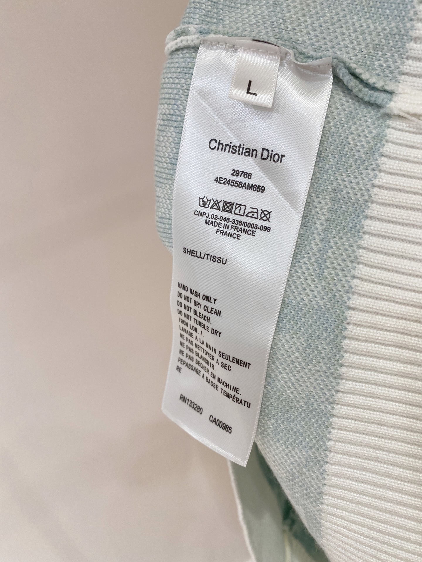 Dior Basic Clothing Wool M-xl