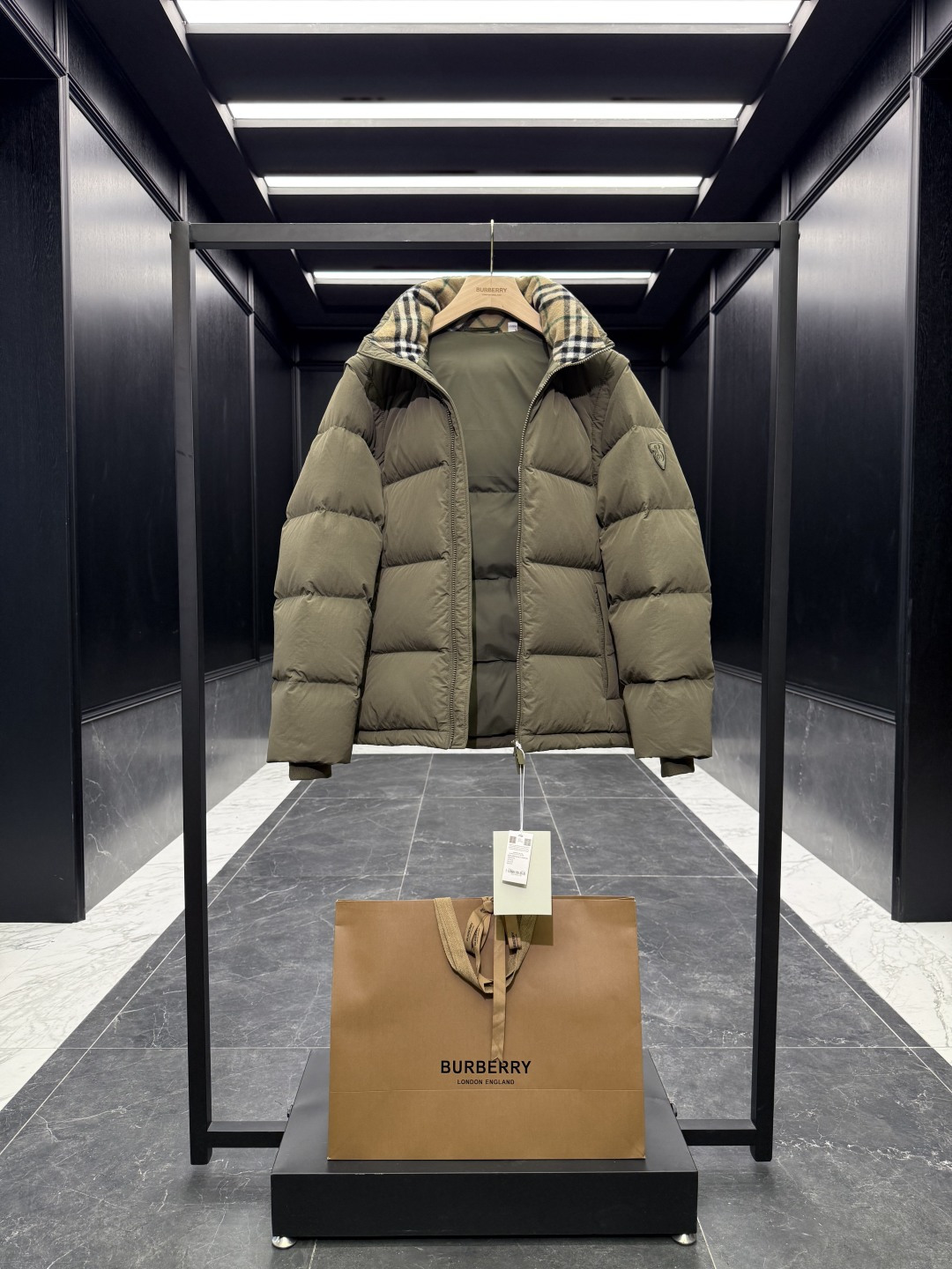 Burberry Vest Wool Black Hooded S-xxl