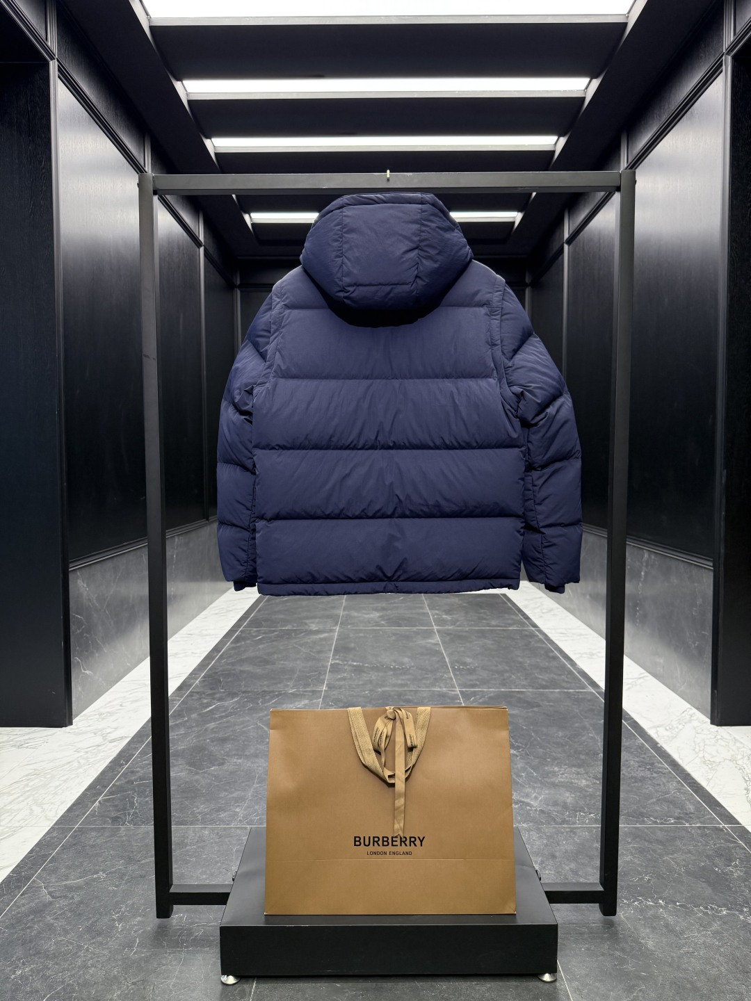 Burberry Vest Wool Black Hooded S-xxl