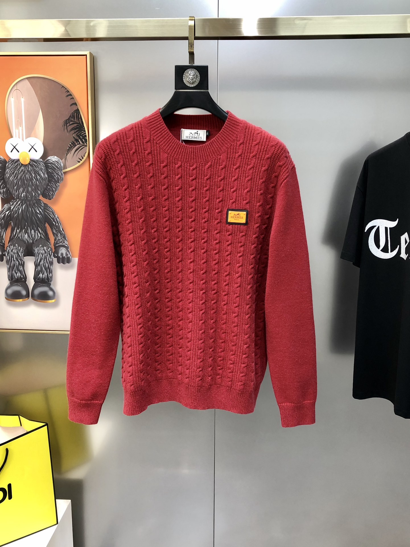 Hermès Male Basic Clothing Wool Red S-m-l-xl