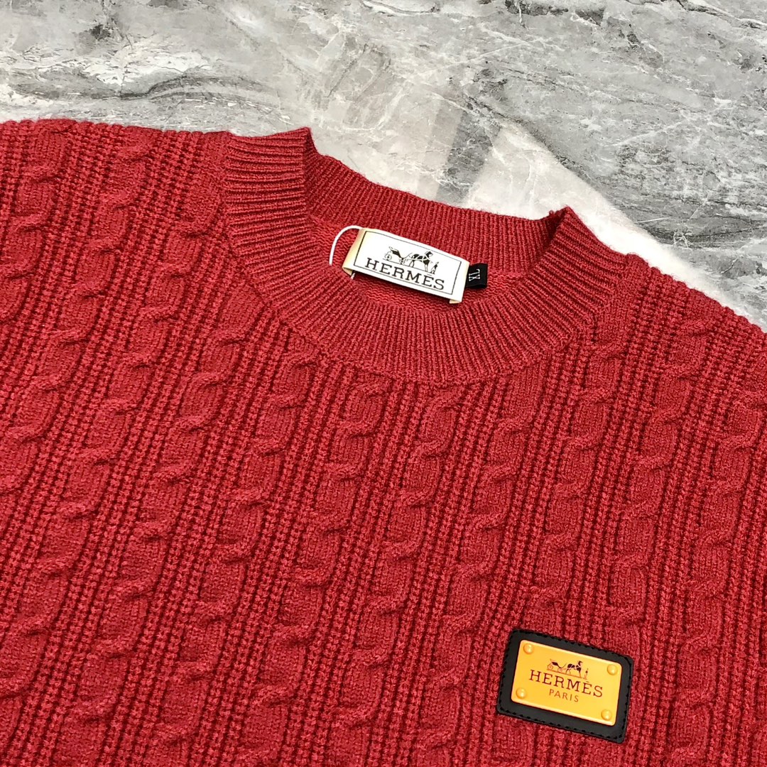 Hermès Male Basic Clothing Wool Red S-m-l-xl
