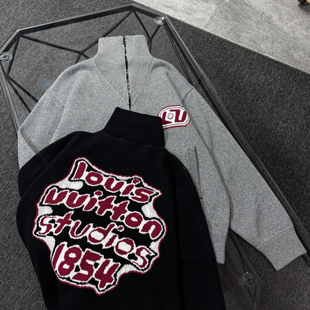 Louis Vuitton Couple Basic Clothing Wool Black Xs-s-l