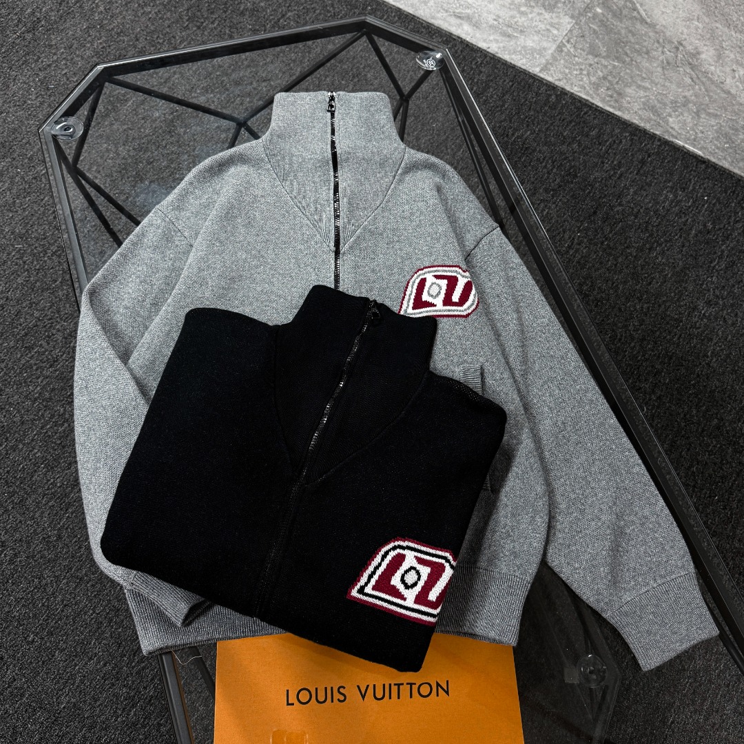 Louis Vuitton Couple Basic Clothing Wool Black Xs-s-l