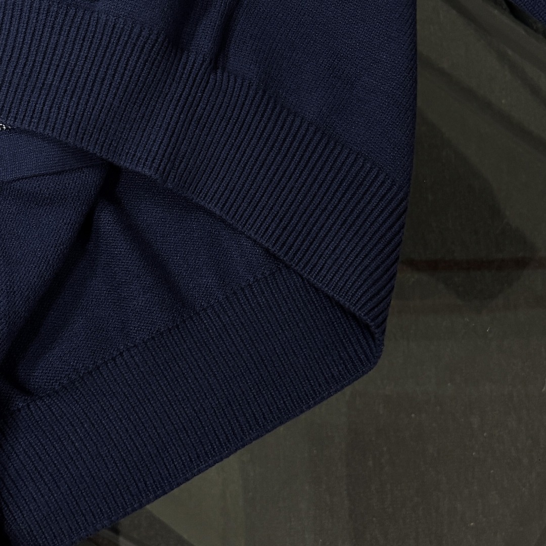 Thom Browne Couple Basic Clothing Wool Blue Hooded S-m