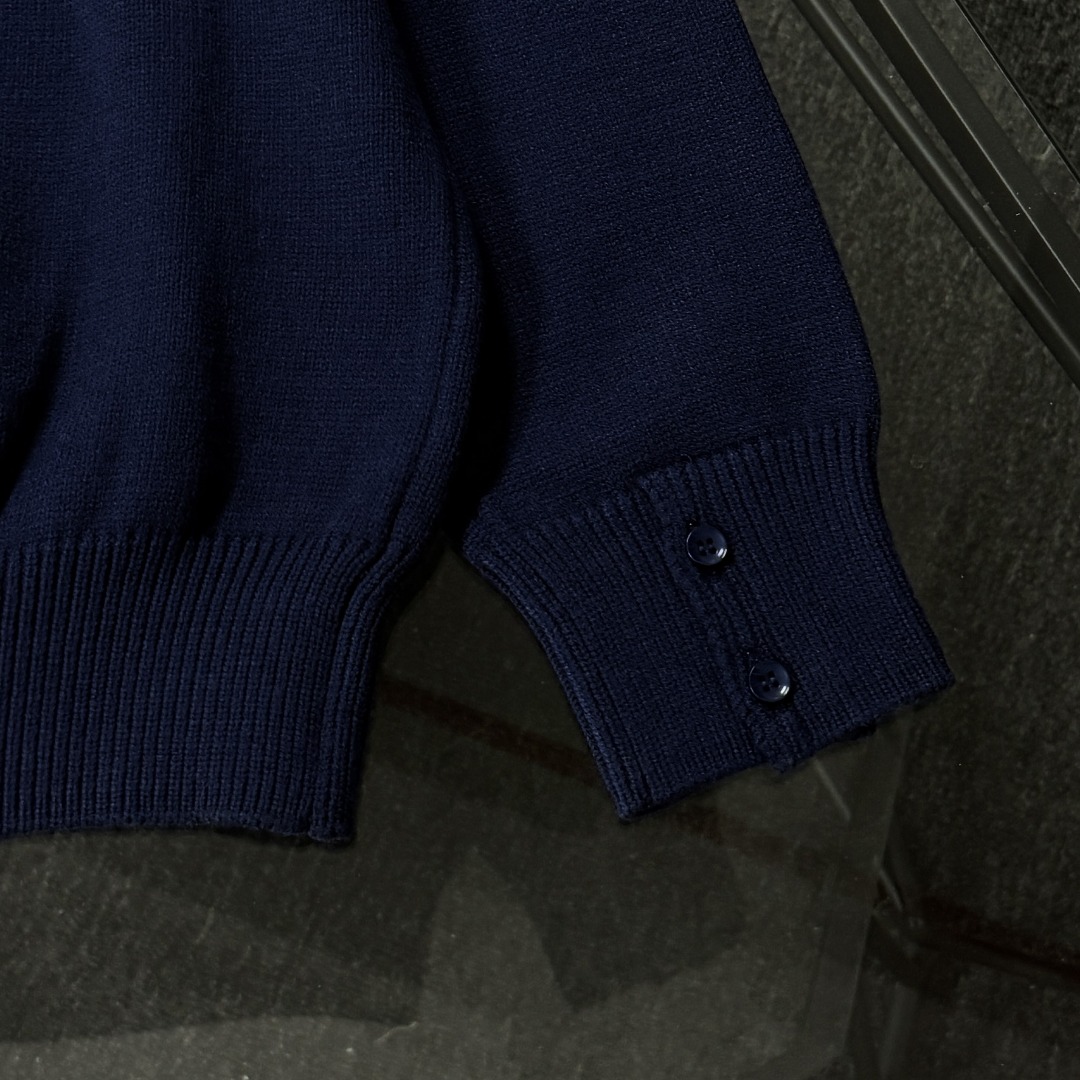 Thom Browne Couple Basic Clothing Wool Blue Hooded S-m