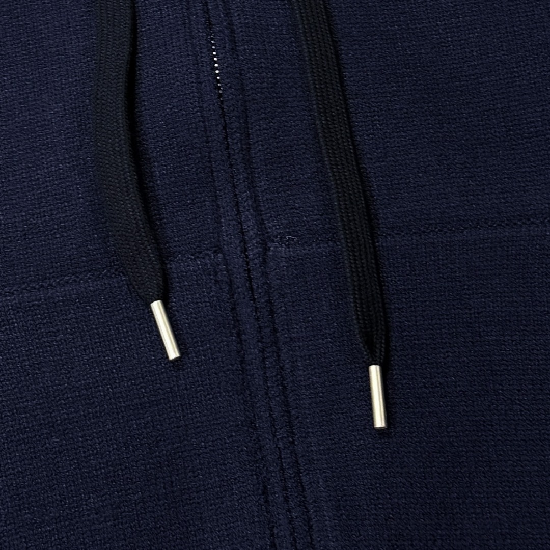 Thom Browne Couple Basic Clothing Wool Blue Hooded S-m